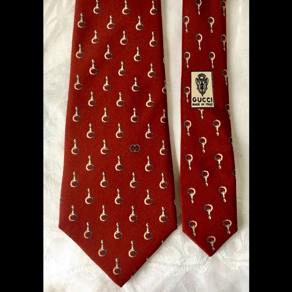 Gucci Other - Gucci Burgundy Equestrian Pattern Men's Tie